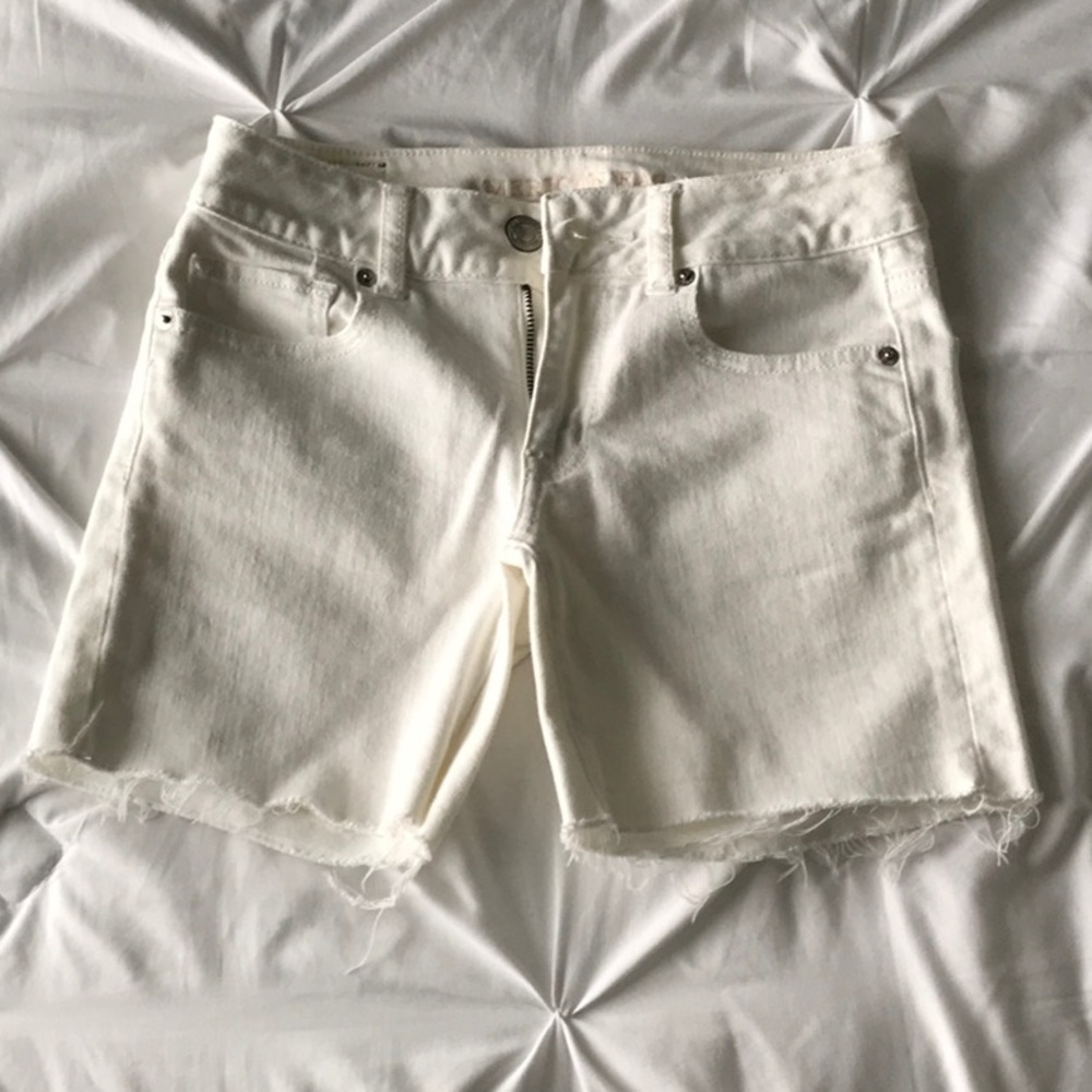 White Denim Short